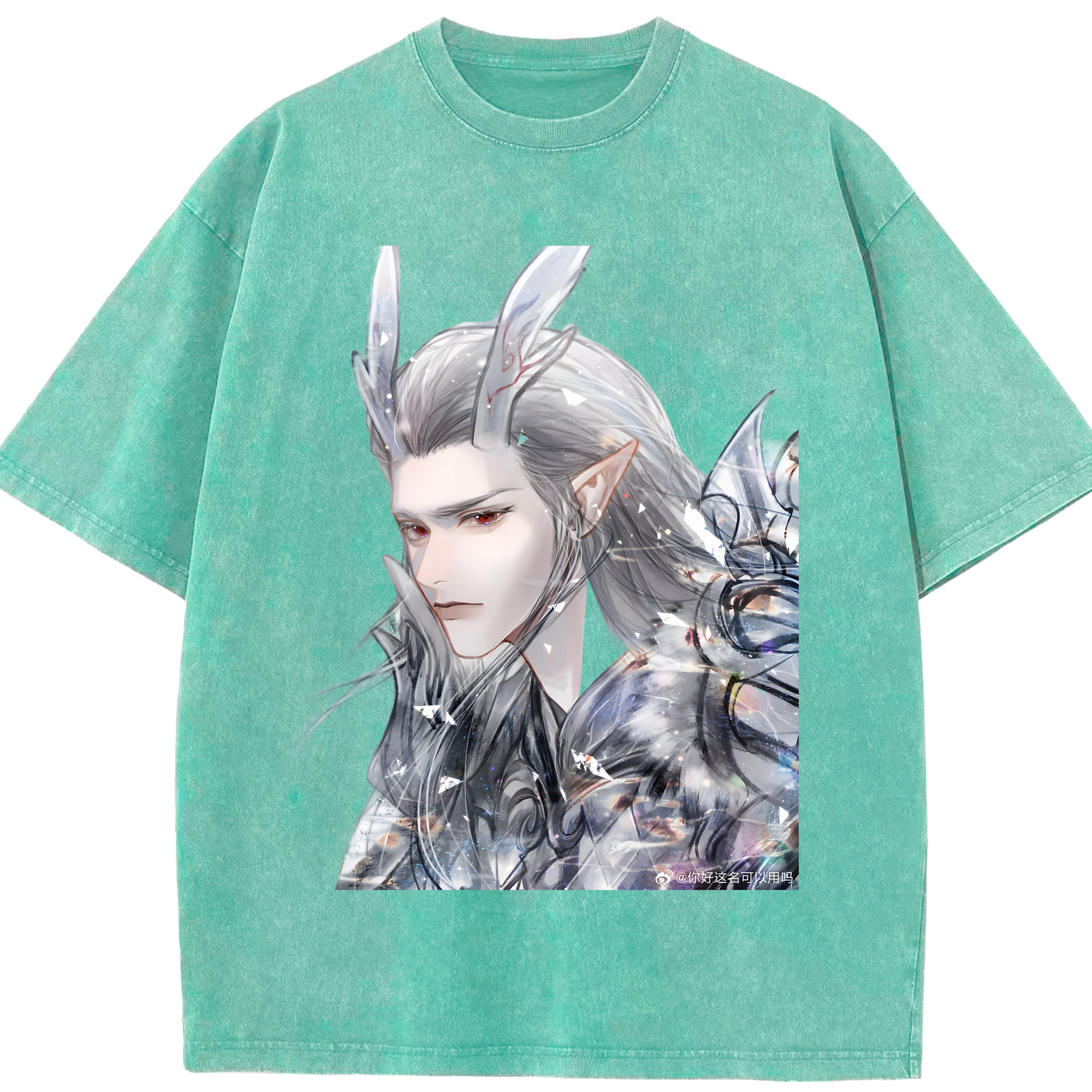 （画像用） Ne Zha 2 ナタ 魔童の大暴れ 綿100% ヴィンテージ風 半袖Tシャツ（フロントプリント）